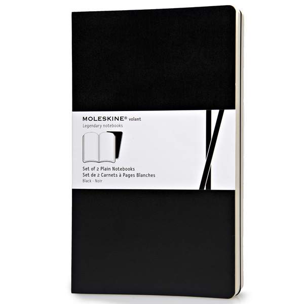 MOLESKINE（モレスキン） ラージサイズ ヴォラン ジャーナル プレーンノートブック＜無地＞ QP723BK 5180197 ブラック 2冊セット