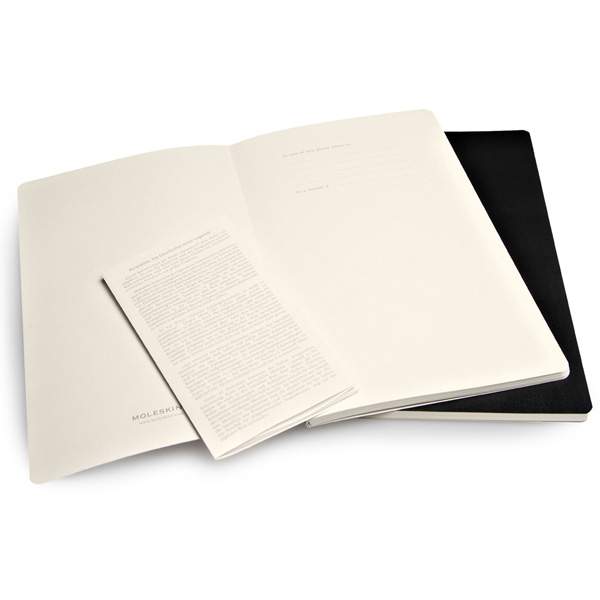 MOLESKINE（モレスキン） ラージサイズ ヴォラン ジャーナル プレーンノートブック＜無地＞ QP723BK 5180197 ブラック 2冊セット
