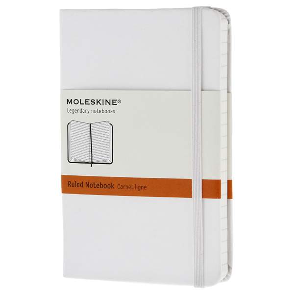 【ポイント15倍】MOLESKINE（モレスキン） ポケットサイズ ハードカバー ホワイト MM710WH 5180093 ルールドノートブック（横罫）