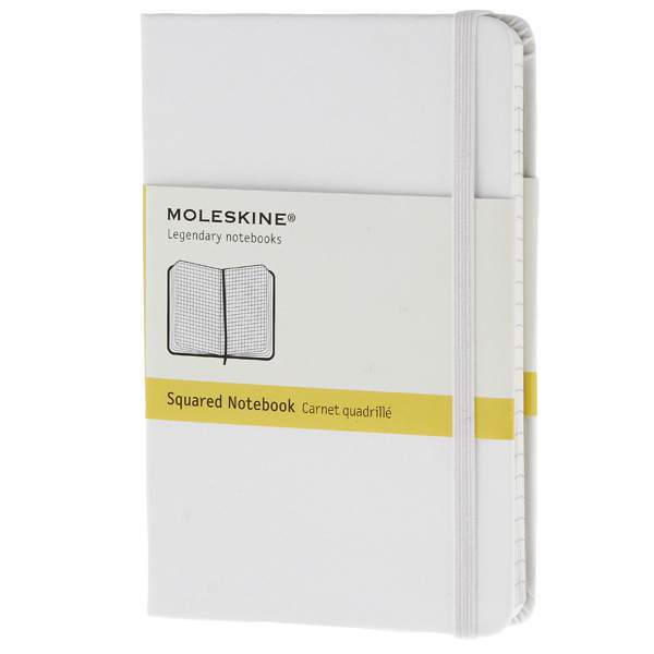 MOLESKINE（モレスキン） ポケットサイズ ハードカバー ホワイト MM712WH 5180097 スクエアードノートブック（方眼）
