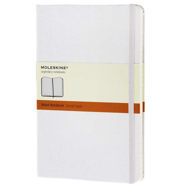 【ポイント15倍】モレスキン ラージサイズ ハードカバー ホワイト QP060WH 5180112 ルールドノートブック（横罫）