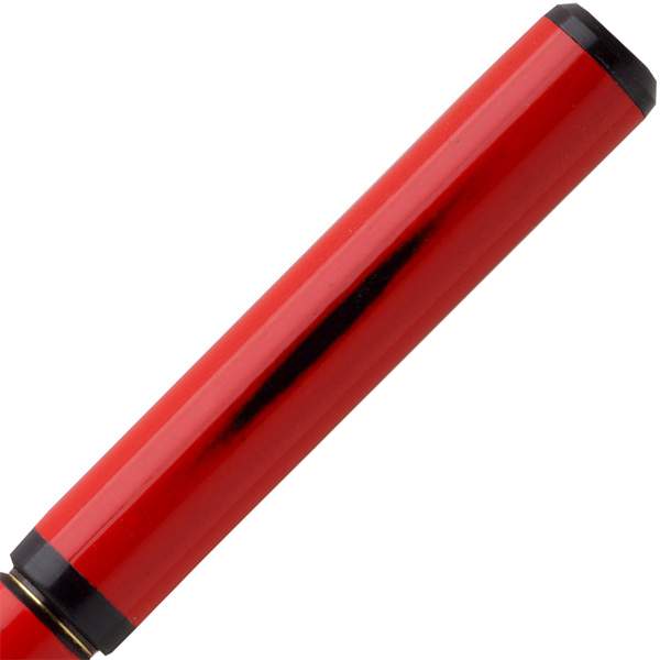 あかしや 万年毛筆 天然竹筆ペン AK2000UP-RD 漆調 赤軸 透明ケース入り