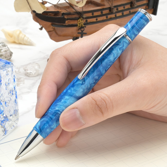 即日出荷OK】工房 住之江 ボールペン マーブル B140-BL 海 | ペンハウス