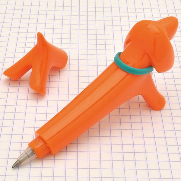 アイデア文具・雑貨 犬のボールペン STR-MPN008-OG オレンジ