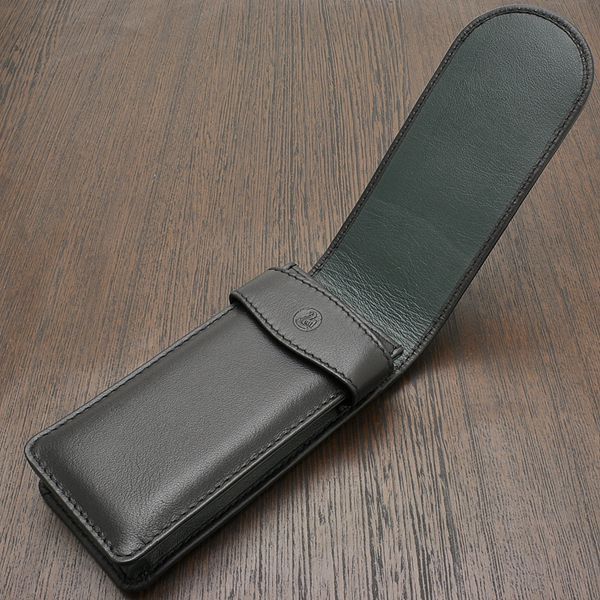 Pelikan（ペリカン）ペンケース 3本用 ブラック/グリーン TG-32N