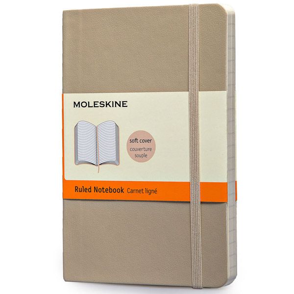 MOLESKINE（モレスキン） ポケットサイズ ソフトカバー カラーノートブック ルールド＜横罫＞ QP611G4 カーキベージュ 5181288