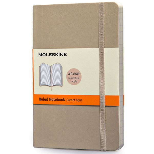 MOLESKINE モレスキン ポケットサイズ 手帳 ソフトカバー カラーノートブック ルールド＜横罫＞ QP611G4 カーキベージュ |  世界の筆記具ペンハウス