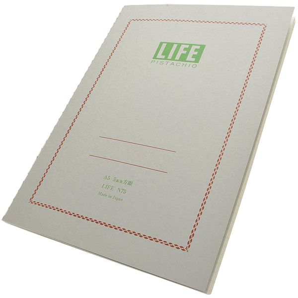 LIFE（ライフ） A5サイズ ピスタチオ N75 5mm方眼 単品