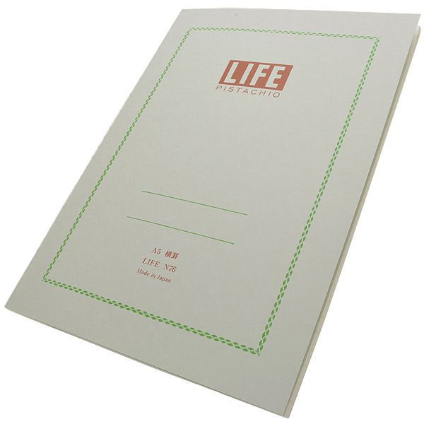 LIFE（ライフ） A5サイズ ピスタチオ 7mm横罫 単品 N76