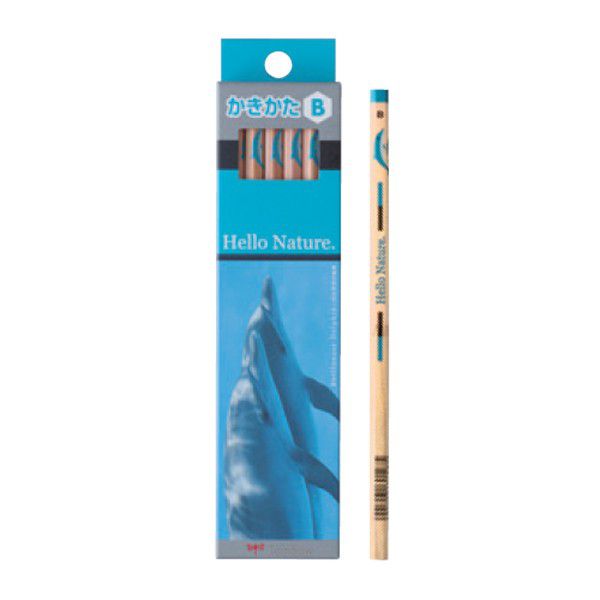トンボ鉛筆 鉛筆 ハローネイチャー かきかた鉛筆 ハンドウイルカ 1ダース KB-KHNDL