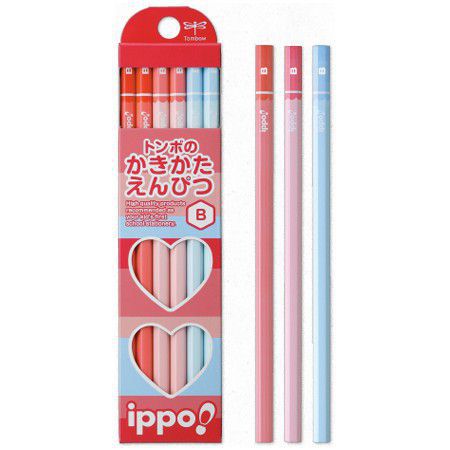 イッポ 鉛筆 かきかたえんぴつ 無地 女の子用 1ダース KB-KPW02