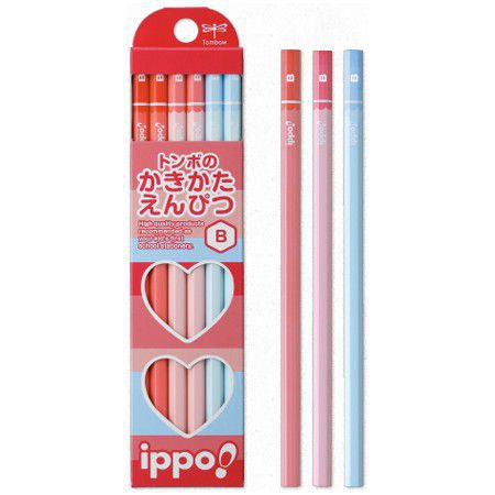 Ippo Tombow トンボ鉛筆 かきかたえんぴつ Pw02 無地 女の子用 1ダース 世界の筆記具ペンハウス