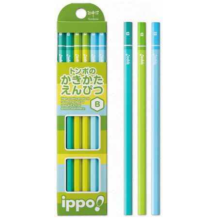 イッポ 鉛筆 かきかたえんぴつ 無地 男女用 1ダース KB-KPN02