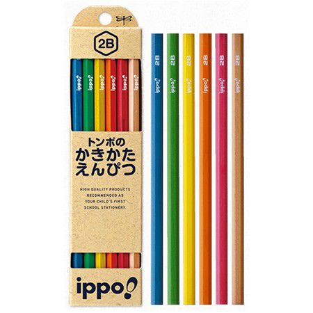 ippo!（イッポ） 鉛筆 かきかたえんぴつ ナチュラル 男女用 1ダース KB-KNN03