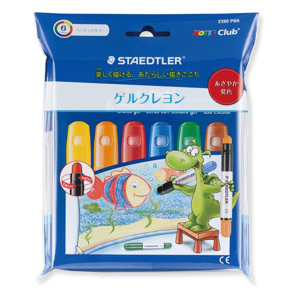 STAEDTLER（ステッドラー） クレヨン ノリスクラブ ゲルクレヨン 2390PB6 ベーシックカラー