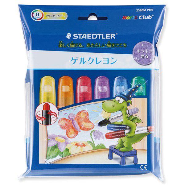 STAEDTLER（ステッドラー） クレヨン ノリスクラブ ゲルクレヨン 2390MPB6 グリッターカラー