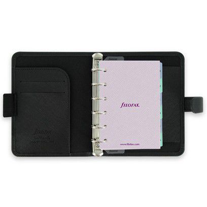 Filofax（ファイロファックス） ポケットサイズ サフィアーノ システム手帳 022468 ブラック