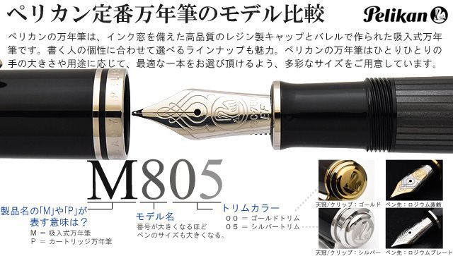 ペリカン定番万年筆のモデル比較 M800