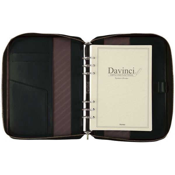 Davinci（ダ・ヴィンチ） システム手帳 スタンダード A5サイズ リング25mm DSA3001B ブラック