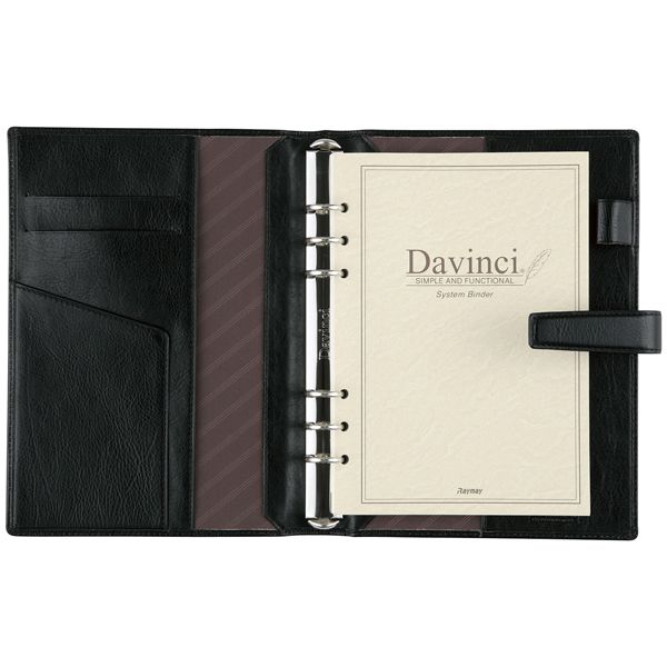 Davinci（ダ・ヴィンチ） システム手帳 スタンダード A5サイズ リング20mm DSA3002B ブラック