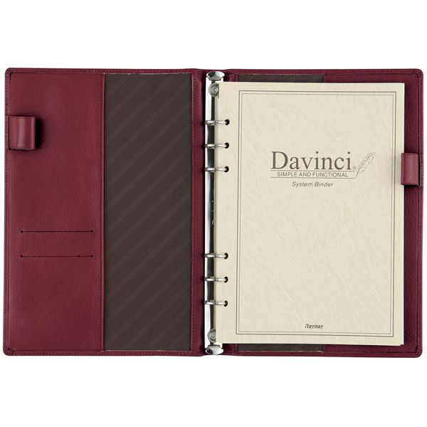 Davinci（ダ・ヴィンチ） システム手帳 スタンダード スリムサイズA5サイズ リング15mm JDA3003Z ワイン