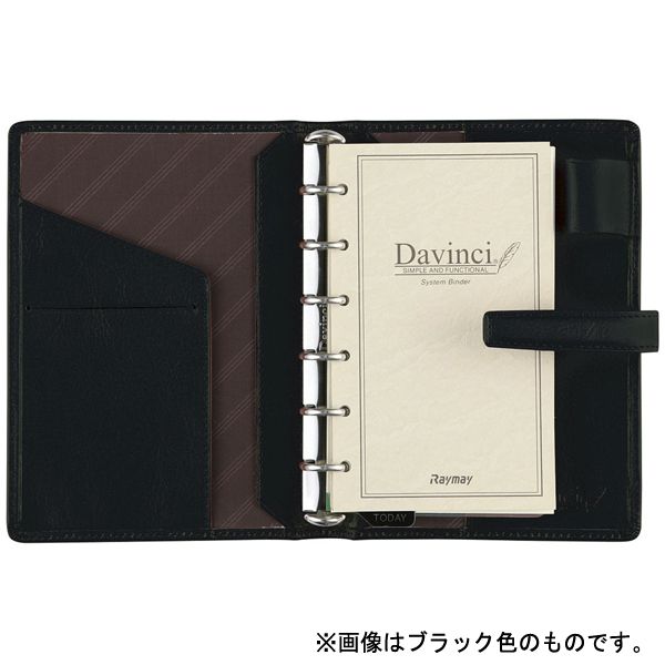 Davinci（ダ・ヴィンチ） システム手帳 スタンダード ポケットサイズ リング14mm DP3008B ブラック
