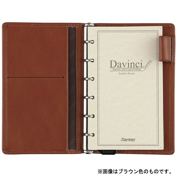 Davinci（ダ・ヴィンチ） システム手帳 スタンダード ポケット ジャストリフィルサイズ リング8mm JDP3009Z ワイン