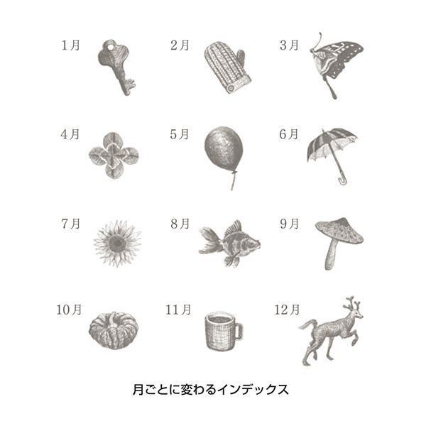 MIDORI（ミドリ）日記 5年連用 扉 赤 12851006