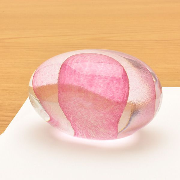 【5/1 12時～5/2 12時はポイント10倍！】Pent〈ペント〉 by 色工房 ペーパーウェイト まりも 俵毬（たわらまり） 桃