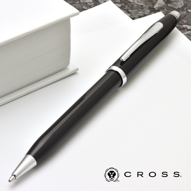 CROSS ボールペン 本体太くて黒色 専用ケース入り - 筆記具