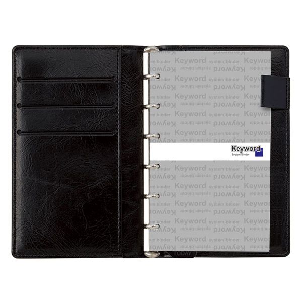 レイメイ藤井 システム手帳 キーワード ポケット ジャストリフィルサイズ リング8mm JWP5004B ブラック