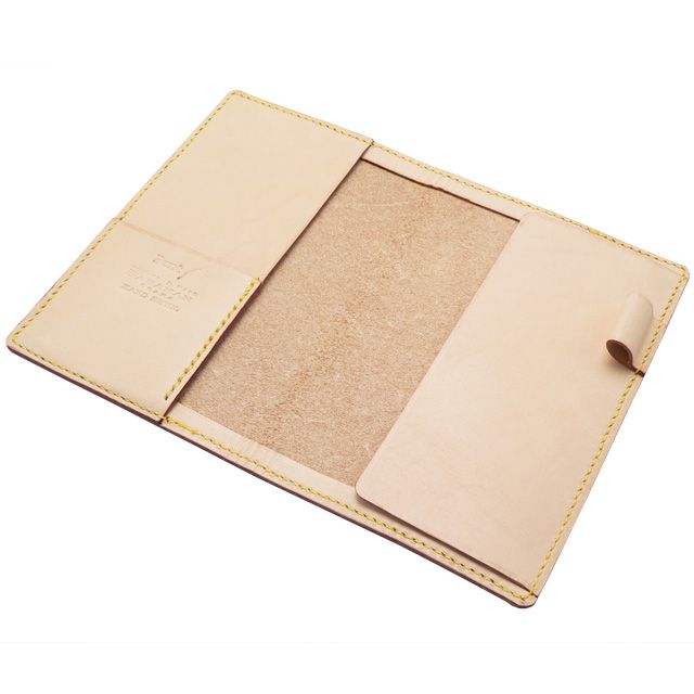 【5/1 12時～5/2 12時はポイント10倍！】【受注生産品】Pent〈ペント〉 by 馬場万 ノートブックカバー ヌメ革ロイヒトトゥルム手帳カバー アジェンダポケット用 ナチュラル
