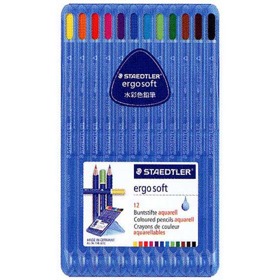 STAEDTLER（ステッドラー） 水彩色鉛筆 エルゴソフト アクェレル 156SB12 12色セット