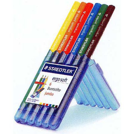 STAEDTLER（ステッドラー） 色鉛筆 エルゴソフト ジャンボ 158SB6GB 6色セット