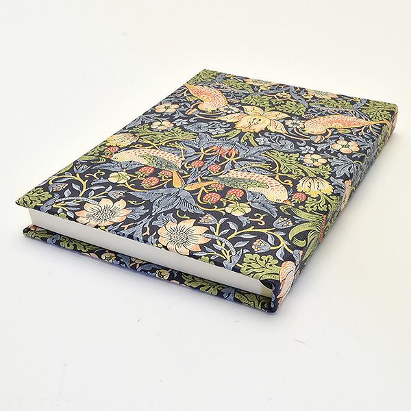 William Morris（ウィリアム・モリス） B6サイズ デザインノートブック 罫線 MNK-01 いちご泥棒 ネイビー
