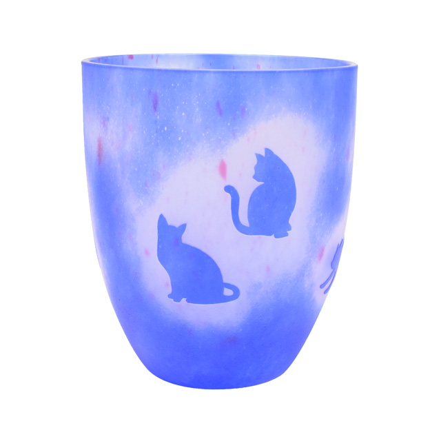 月夜野工房 焼酎グラスコレクション 猫 05W-099【ディスカウントコーナー】