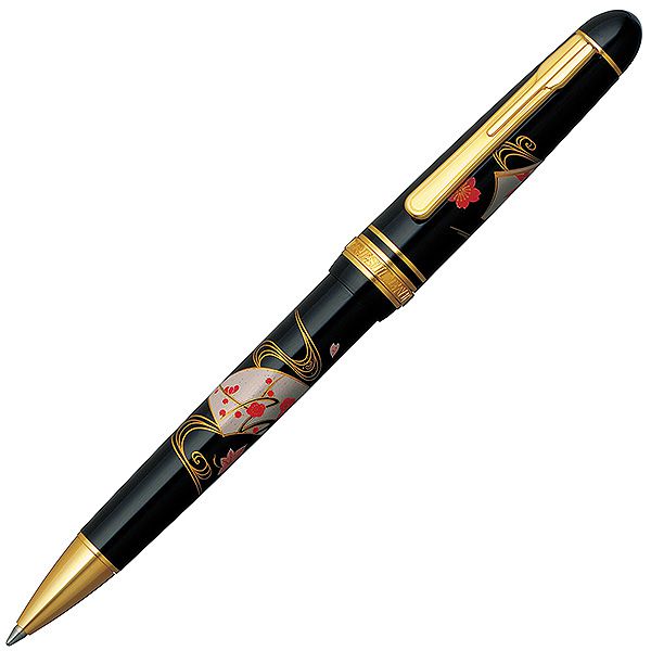 プラチナ万年筆 ボールペン プレジデント 加賀平蒔絵 BTB-15000P-82 扇面