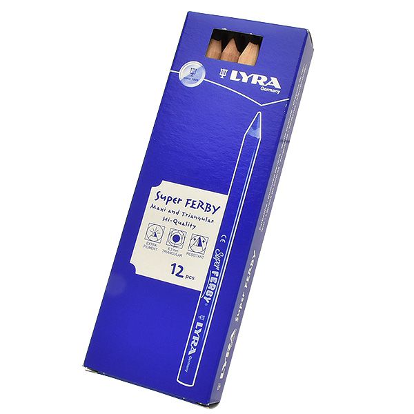 LYRA（リラ） 色鉛筆 スーパーファルビー 軸白木単色 LY3710099 黒 12本入り
