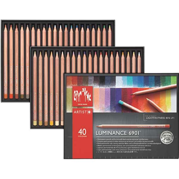 CARAN D'ACHE（カランダッシュ） 色鉛筆 ルミナンス6901油性色鉛筆 6901-740 40色セット（紙箱入）