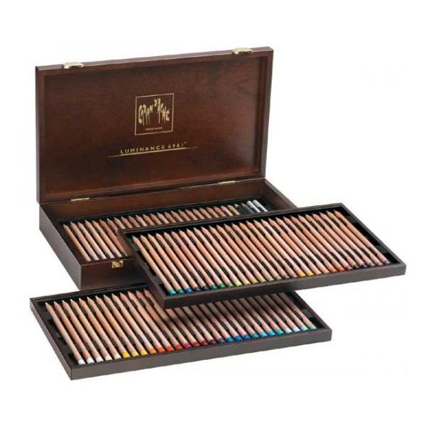 カランダッシュ 色鉛筆 ルミナンス6901油性色鉛筆 6901-476 76色木箱セット