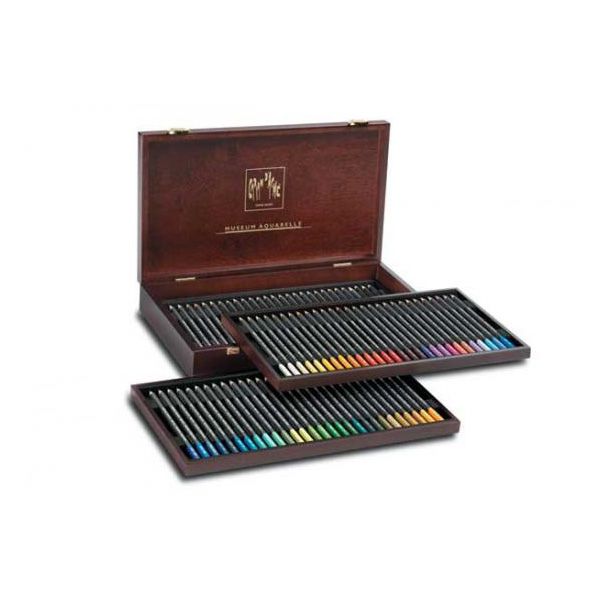 CARAN D'ACHE（カランダッシュ） 色鉛筆 ミュージアムアクアレル水溶性色鉛筆 3510-476 木箱セット