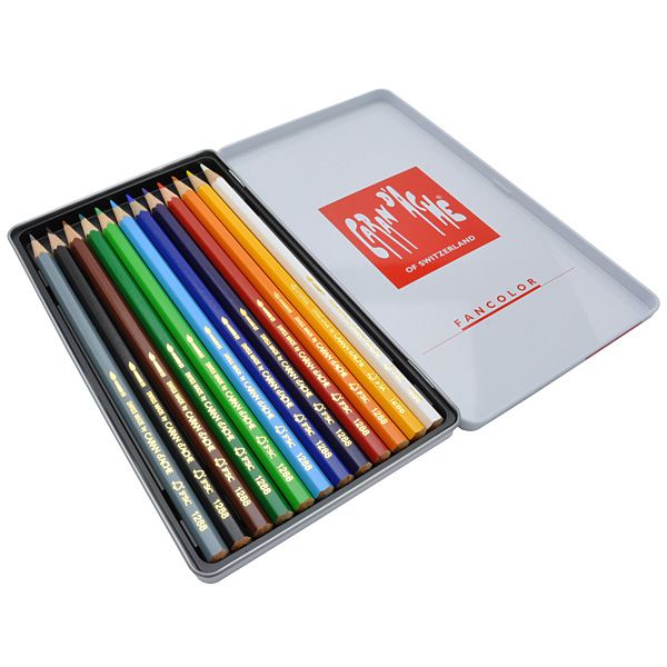 CARAN D'ACHE（カランダッシュ）色鉛筆 限定品 クリスマスコレクション CC1288-312 ファンカラー 12色セット