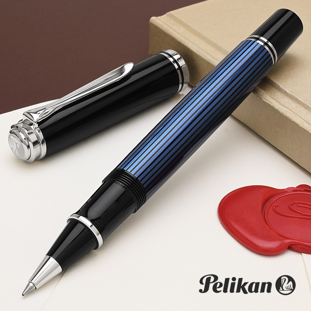 Pelikan（ペリカン）ローラーボール スーベレーン R805 ブルーストライプ 【ローラーボール替芯サービス特典付き！】