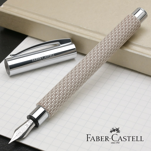 FABER-CASTELL（ファーバーカステル） 万年筆 デザインシリーズ アンビション オプアート ホワイトサンド