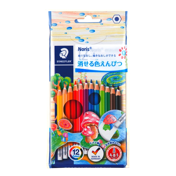 STAEDTLER（ステッドラー） ノリスクラブ 消せる色鉛筆 144 50NC12 12色セット