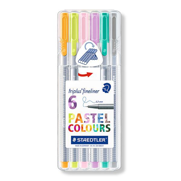 STAEDTLER（ステッドラー） ファインライナー トリプラス 334 SB6CS1 パステルカラー 6色セット