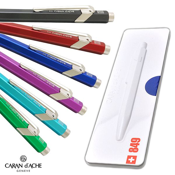 Caran D Ache カランダッシュ ボールペン 849ポップライン メタルx Nf0849 缶ケース入り 世界の筆記具ペンハウス