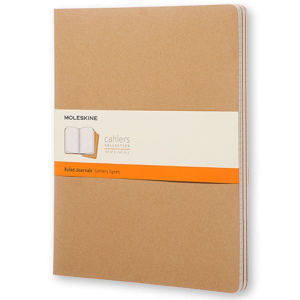 MOLESKINE（モレスキン） カイエ XXラージサイズ QP431 5180154 ルールドノート クラフト 3冊セット