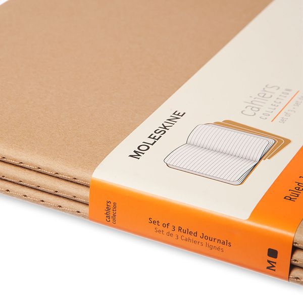 MOLESKINE（モレスキン） カイエ XXラージサイズ QP431 5180154 ルールドノート クラフト 3冊セット