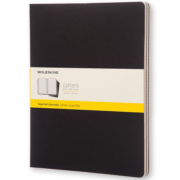 MOLESKINE（モレスキン） カイエ XXラージサイズ QP332 5180143 スクエアードノート ブラック 3冊セット